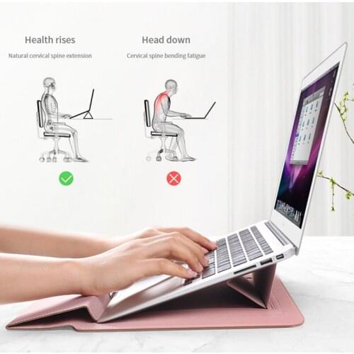 Leather Stand Laptop Case Cover Full Size Waterproof and Dustproof for Apple Macbook Air Pro 13.3 for Huawei Xiaomi Lenovo