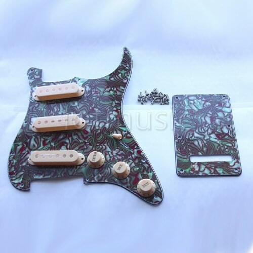 Electric Guitar Pickguard Back Plate Tremolo Cover SSS Scratch Plate For Guitar Parts Replacement 3Ply Material Pearl