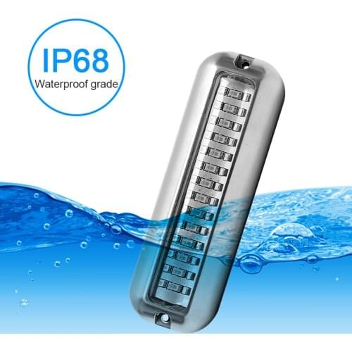 Stainless Steel 80W 42 LED Underwater Color 4 Pontoon Yacht Marine Boat Transom Light Other Vehicle Parts Accessories