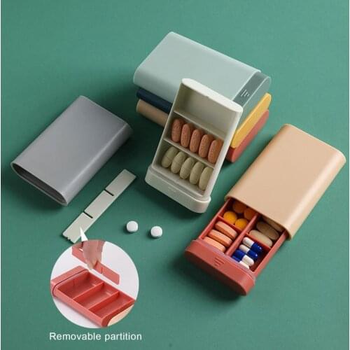 Nordic Portable Dispensing Compartment Storage Box Fashion M' edical Box Dispenser M' edical Organizer Tablet Box