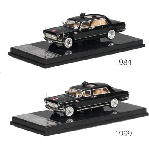 New 1/64 China Hongqi Car Model Military Parade Review Car Toy Scene Layout Display Collection Miniature Photography Set 4pcs
