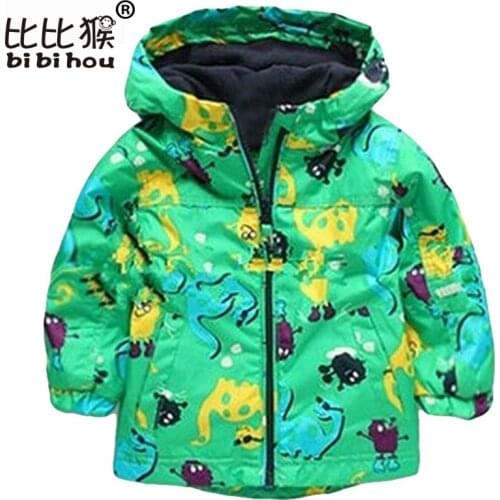 2018 New Children Outerwear Clothing Boys Girls Dinosaur Hoodie Rainsuit Rain Coat Baby Kids Child Sports Clothes Jackets Coats