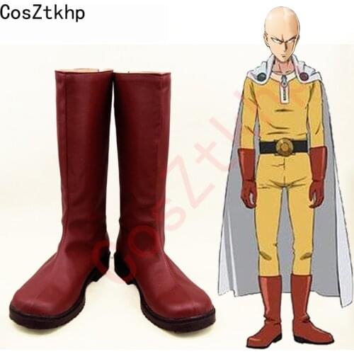 New One Punch Man One-Punch Man Saitama Cosplay Boots Anime Shoes Custom Made