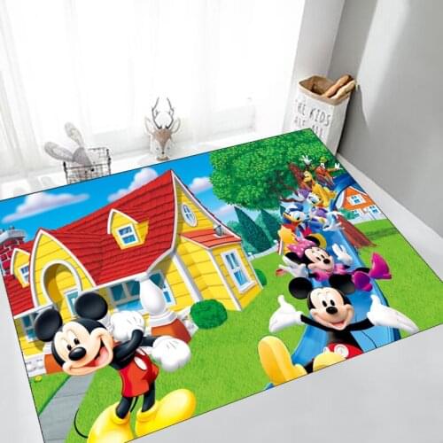 New Disney Carpets Mickey Minnie Carpet For Bedroom Living Room Anti-slip Floor Mats Kids Play Mat Room Carpet Rugs Doormat Gift