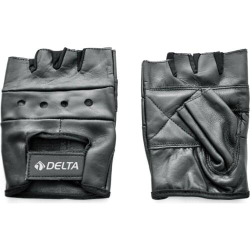 Delta DS 680 Real Cow Soft Leather Fitness Heavyweight Training Gloves Bodybuilding Half Finger Gloves