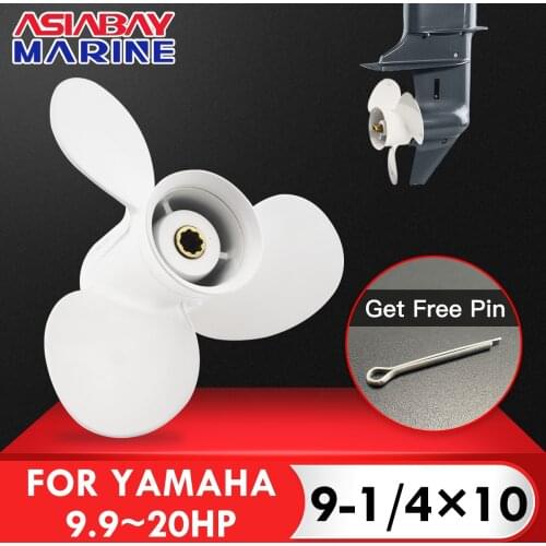 Outboard Propeller For Yamaha 9.9hp 15hp 9 1/4 *10 Boat Aluminum Alloy Screw 3 Blade 7 Spline Marine Engine Part 63V-45952-10-EL