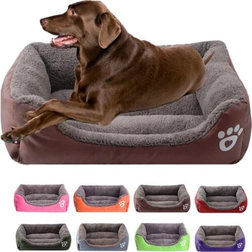 Pet Dog Bed Warm Cat Cushion Waterproof Bottom Dog House Nest Soft Fleece Baskets Pet Sofa Beds For Dogs Cats Pet Accessories