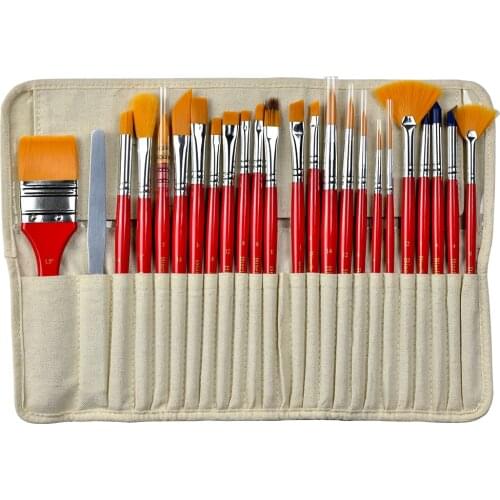 WS-22 24PC/Set Watercolor Acrylic And Oil Multifunctional Free Style Art Supplies Paint Brushes