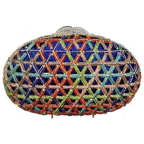 Lady Evening Clutch Bag Gold Rhinestone Crystal bags Female Chain Shoulder bags Handbags Fashion Women’s Mini Party Prom Purses