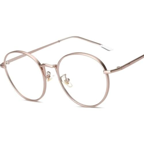 Women Eyeglasses Brand Designer Oval Rose Alloy Frame Print Women Optical Clear Len Glasses Unisex Eyeglasses Frames For Man