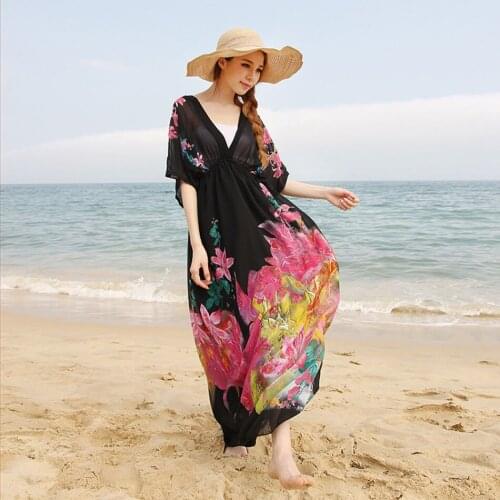 2021 New 915 Floral V Neck Plus Size Dresses Summer Women Dress 3xl 4xl Large Size Woman Dress Plus Size Elegant Cloth