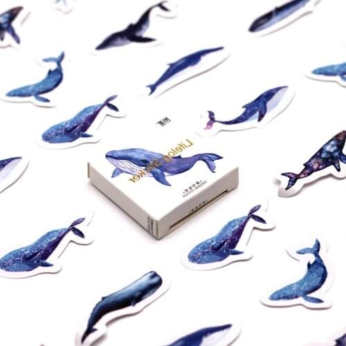 1pcs Blue Whale Cute Cartoon Stickers Spinning Top Gift Toys Boy Girl Children