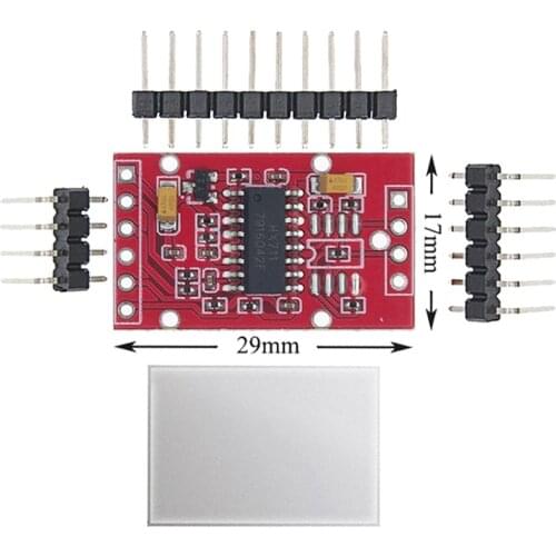 10pcs/lot HX711 Dual-channel 24-bit A/D Conversion Weighing Sensor Module with Metal Shied Free Shipping HX711 Red