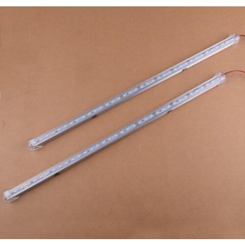 2pcs 12V 50cm 36 LED Strip 5630 SMD Interior Light Tube Bar Lamp for Car Van Camping Caravan Trailer Boat & Clips