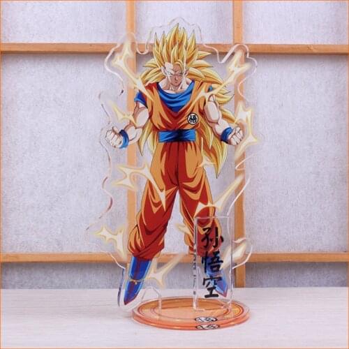 Dragon Ball Animation Super Saiyan Son Goku Kakarotto Model Desktop Decoration Acrylic Ornament Childrens Toy deco fidgety Gift