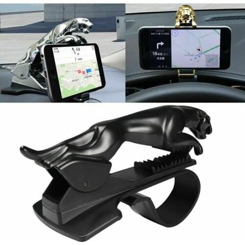 For Car Phone Holder Leopard Universal GPS Bracket Adjustable Phone Clip Holder 360 Degree Rotating Stand Auto Interior