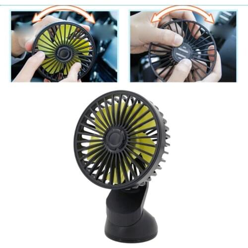 Suction Cup Single Head Car Fan Three Speed Control USB Fan for SUV Boat Office