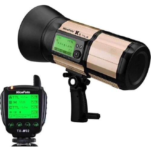 NiceFoto K6 600WS GN89 TTL HSS 1/8000S Wireless 14.8V 6600mAH Battery Powered Flash with Transmitter for Canon Nikon DSLR Camera