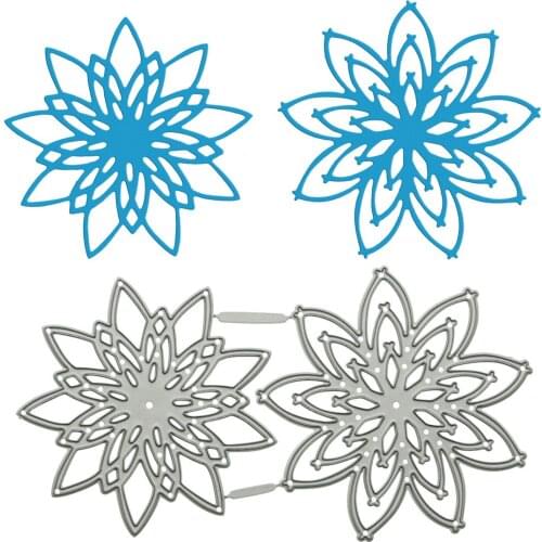 Large Size Flower Pattern Cutting Die Scrapbooking Stencil For Clipart Card Embossing Craft Metal Cutter Mold