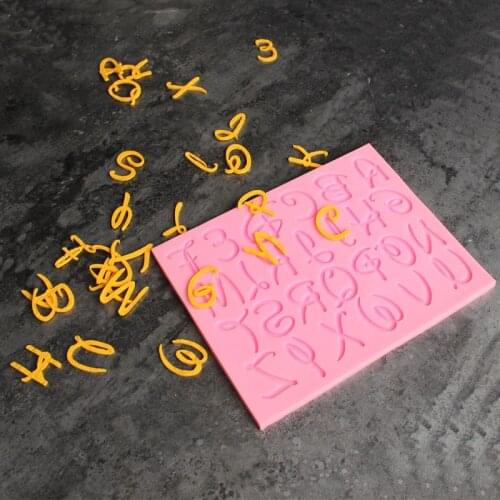 Letter Silicone Mold DIY Fondant Cake Mold Chocolate Dry Pez Mould Resin jewelry pendant mold baking utensils