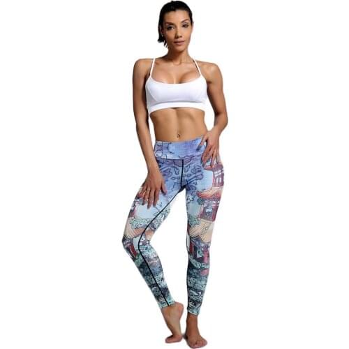 Fast Dry Plus Size Fish Yoga Pants 3D Womens Blue Yoga Sports Pants S To 3xl Running Jogging Leggings Workout