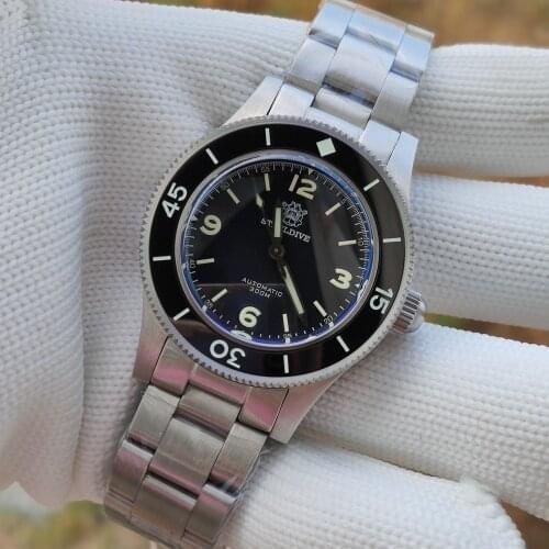 Steeldive SD1952 New Steel Band 41MM NH35 Automatic Diver Watch 300m Water Resistant Ceramic Bezel Sapphire Glass Men Watch