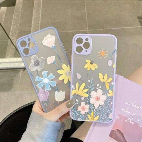 For iphone 11 case Skin-friendly flowers liquid silicone soft shell is suitable for Iphone 7 8 X XR 11 11 Pro Max