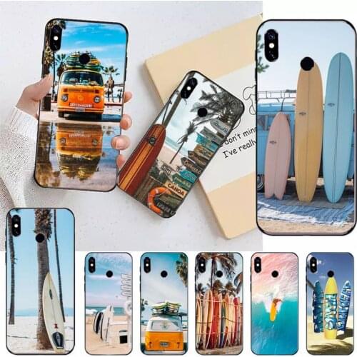 Summer beach surfboard surfing sport Phone Case For Xiaomi Redmi note 7 8 9 t max3 s 10 pro lite coque funda shell cover