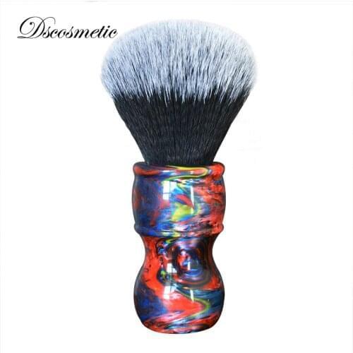Dscosmetic New 26mm Big shaving brush Knots Colorful Resin Handle Synthetic Hair mens Shaving Brush barber brush