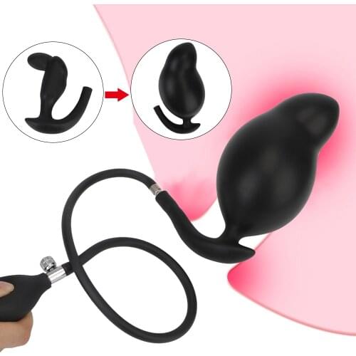 Butt Plug Dildo Pump Super Big Silicone Inflatable Anal Plug Prostate Massage Adult Sex Toys Anus Extender Dilatador