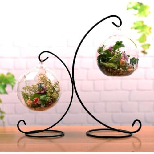 H33cm Spiral Bottom Ornament Display Stand Iron Hanging Rack Holder For Plant Christmas Candlestick Home Wedding Decoration SN
