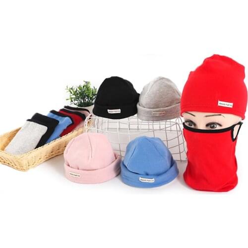 HanXi New Winter Hat Ring Scarf Set for Baby Children Cotton Fleece Beanie Scarves Thin Warm