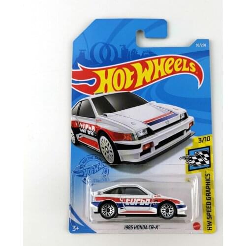 Hot Wheels 1:64 1985 HONDA CR-X Edition Metal Diecast Model Cars Kids Toys Gift