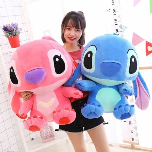 55CM Lilo And Stitch Disney Plush Toys Stitch Angel Lovers Gift Birthday Dolls For Kids