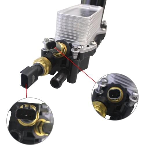 Oil Filter Adapter Housing 68105583AF for 2014-2017 Chrysler Dodge Jeep 3.6L - Includes O-Rings Pre-Installed