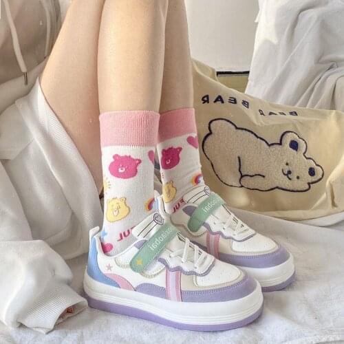 Sneakers Womens Sports Shoes Platform Kawaii Young Casual Autumn Vintage College Student Vulcanize Shoes 2021 Tenis Feminino