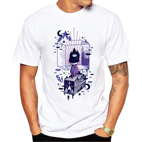 TEEHUB Fashion Nonsensical Man T-Shirt Purple Cartoon Printed Tshirts Short Sleeve Cool t shirts Essential Tee