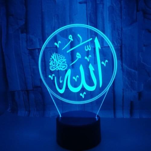 Ramadan Prayer Decor Islam 3D LED Night Light USB Touch Table Lamp Muslim Symbol Home Party Deocr Lighting Luminaria Lampara