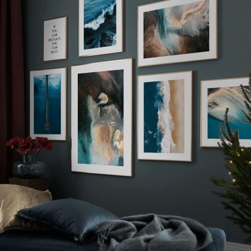 Seascape Pontoon Spray Aerial Photography Wall Art Print Paper Painting Nordic Posters And Prints Wall Pictures For Living Room