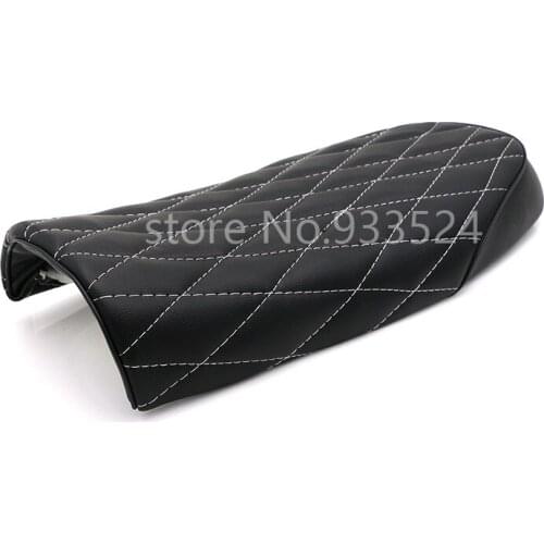 Motorcycle Black Diamond Flat Brat Cafe Racer Seat For Kawasaki Honda Yamaha Suzuki BMW Bikes