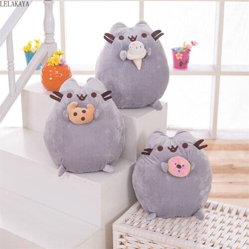 Cartoon Cat Plush Toys Kawaii Cookie Donuts Ice Cream Cats Soft Stuffed Animals Pillow Doll Baby Lovely Cotton Cushion plush toy