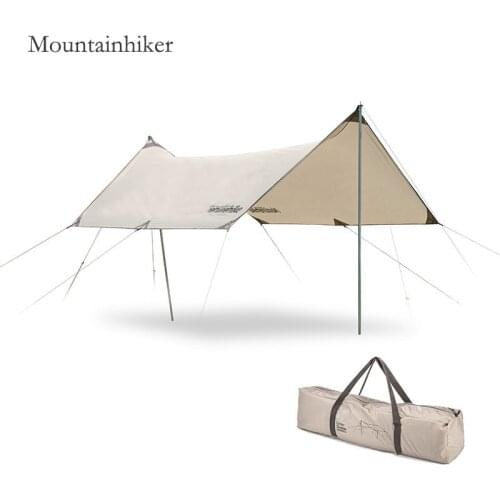Outdoor Ultra Light Camping Canopy 4-6 Person Family PU 3000+ Waterproof Awning Tarp Tent Portable Sunscreen Sun Shelter