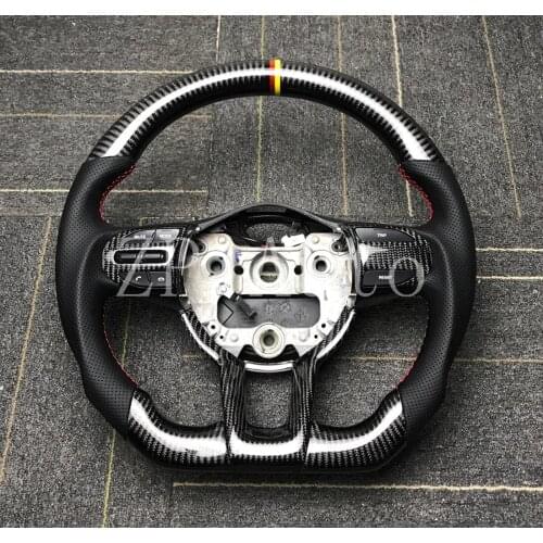 For KIA steering wheel Customizable forged Napa Alcantara perforated leather carbon fiber steering wheel