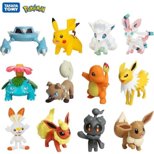 New 3-8CM Pokemon Different Styles Anime Figure Pikachu Vulpix Charmander Eevee Venusaur Collection Pet Action Model Toys Gifts