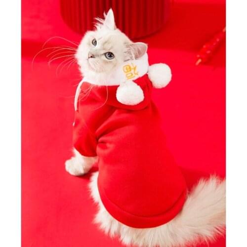 New Year Autumn Winter Sweater Warm Dog Cat Clothes Kitten Clothes Lovely Vest Cute Pet Costume Hoodies