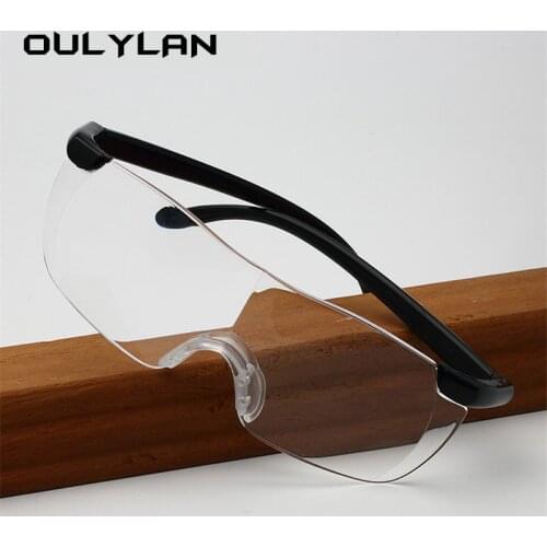 Oulylan Big Vision 250% Reading Glasses Men Women Frameless magnifying 1.6 times +250 Degrees Magnifies Glasses Presbyopic