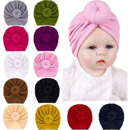 0-24M Autumn Winter Baby Girls Hat Donuts Cotton Warm Baby Boy Hat Infant Toddler Bonnet Caps Cute Newborn Beanie Cap
