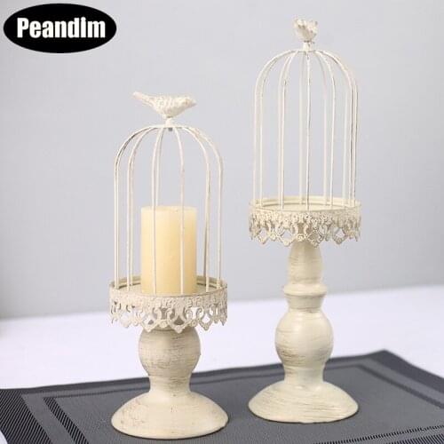 PEANDIM Decorative Cage Candlesticks