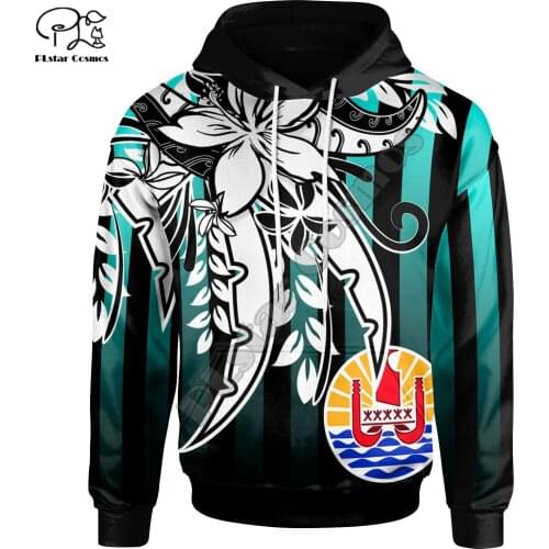 NewFashion French Polynesia Art Tahiti Country Flag Tribal Culture Retro Tracksuit 3DPrint Men/Women Autumn Colorful Hoodies B19