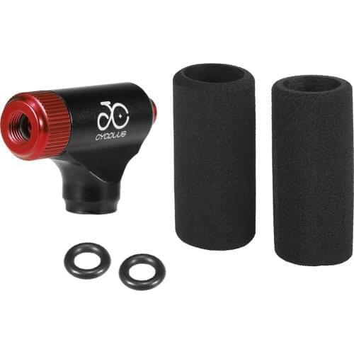 CO2 Cartridge Valve Presta Schrader Compatible Emergency Inflator Head with Cartridge Covers Bike Inflator Head Quick Easy